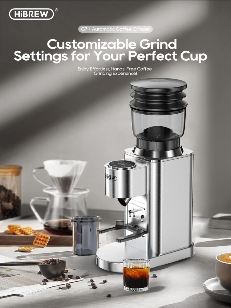 HiBREW G7 Conical Burr Coffee Grinder Electric Espresso Bean Mill