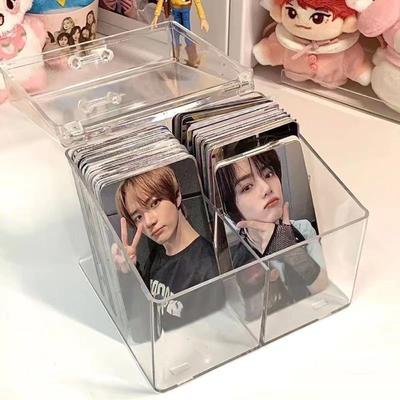 Horúce Pre Kpop Fotokarty Priehľadné Školské Potreby Organizér na Fotokarty Krabička Krabička na Ukladanie Fotokariet