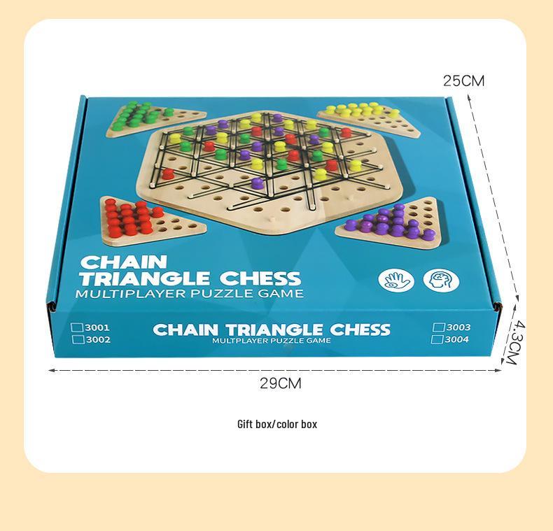 Geometric Triangle Chess Game: Rubber Band Training & Family Interactive Educational Toy