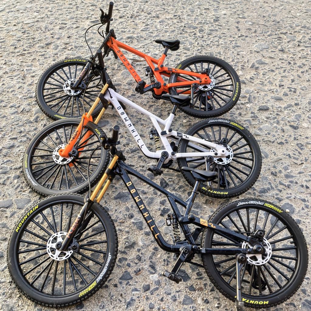 1:Model Miniatură Bicicletă Montană din Aliaj Scara 8 Amortizoare Duble Decorare Desktop Detașabilă Cadou Pentru Entuziaștii de Biciclete