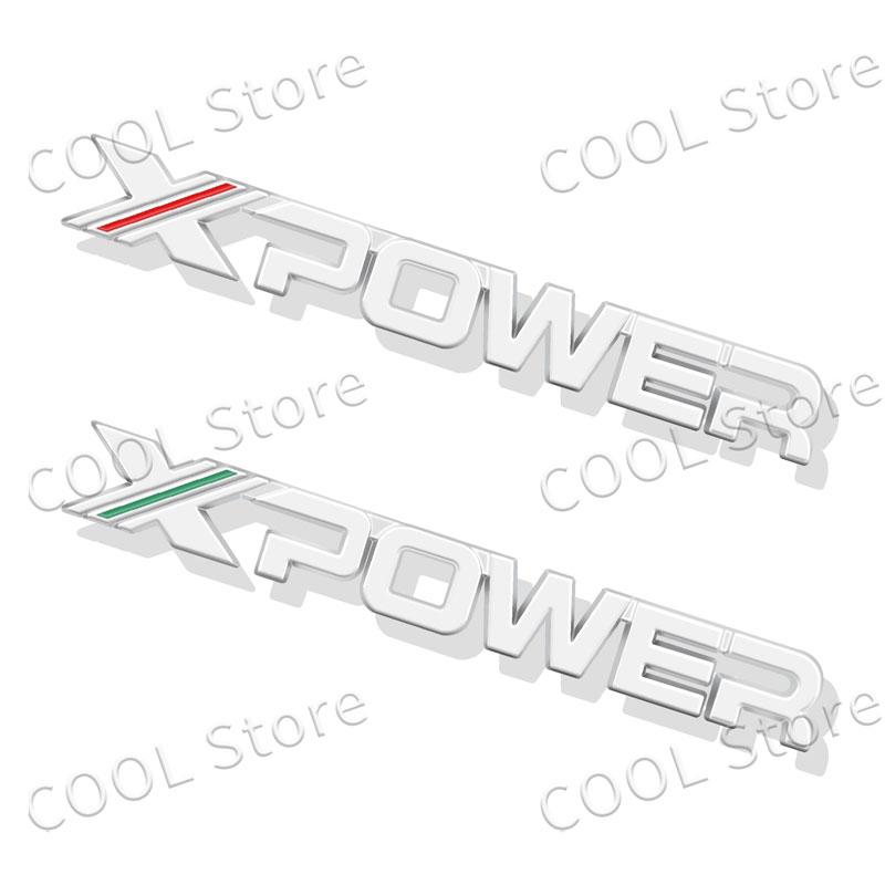 3D Chrome Metal X XPOWER Logo Car Rear Trunk Emblem Badge Nameplate Sticker For ZS HS GS 3 5 6 7 TF RX5 GT Accessories