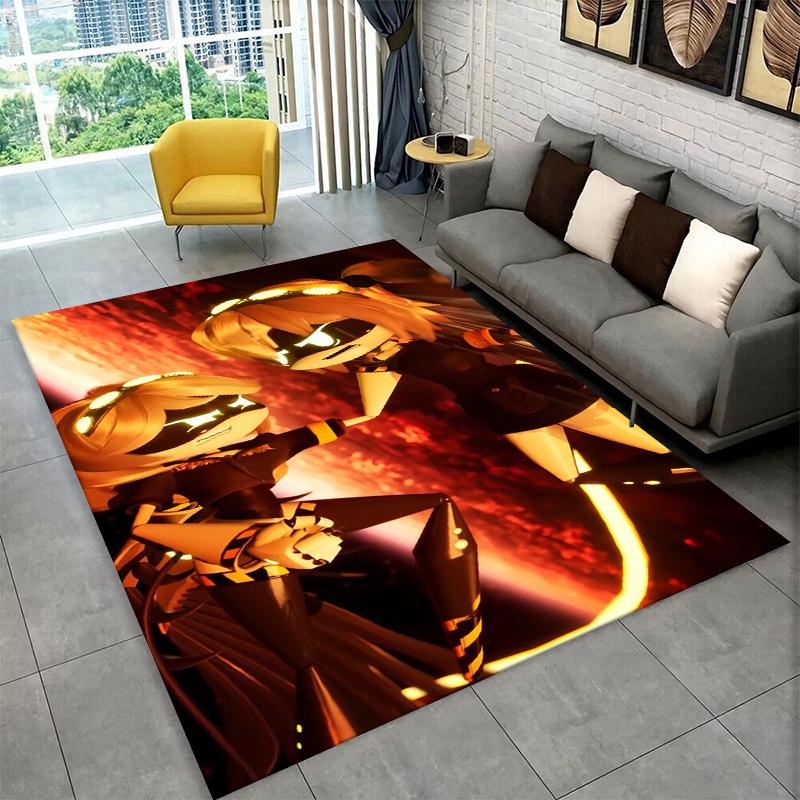 Cartoon Murder Drones Uzi V Robot Carpet Rug for Bedroom Living Room Sofa Playroom Doormat Home Decor,Kid Area Rug Non-slip