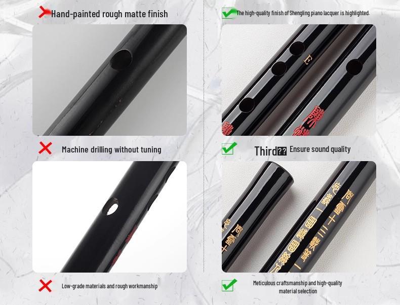 Querflöte aus Bambus, CDEFG-Tasten, Klassischer Stil für Schüler und Anfänger