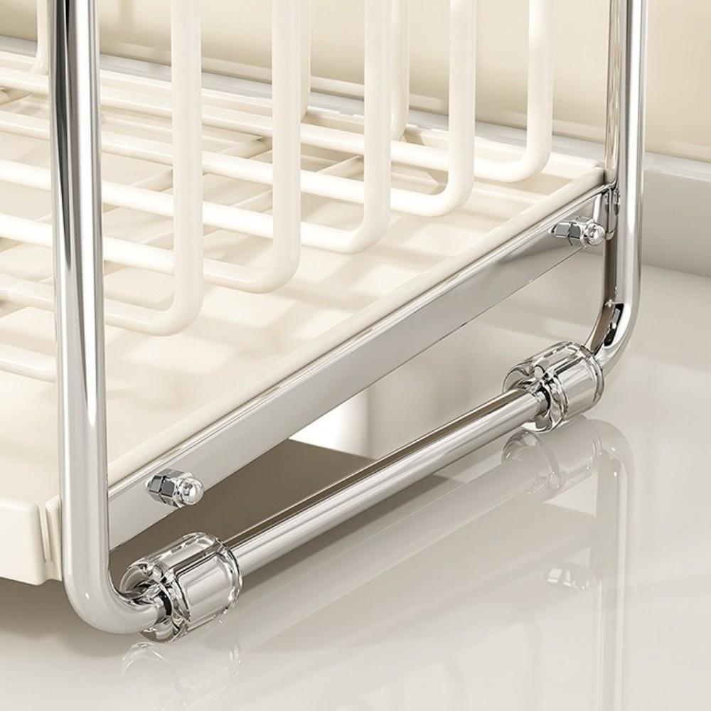 Carbon Steel Dish Rack Holder Rustproof Convenient Drain Dish Drying Rack Multifunctional Portable Utensil Draine Sink Side