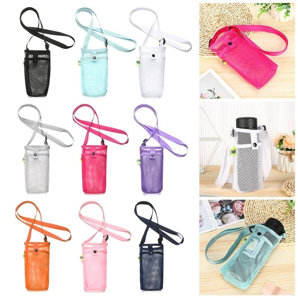 Mesh Sport Water Bottle Cover Portable Cup Sleeve Pouch Insulated Carrier Mobile Phone Bag  Outdoor