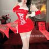 Sexy Sexy Christmas Dress Pure Honey Velvet Dress Set New Year's Robe Cosplay Seduction