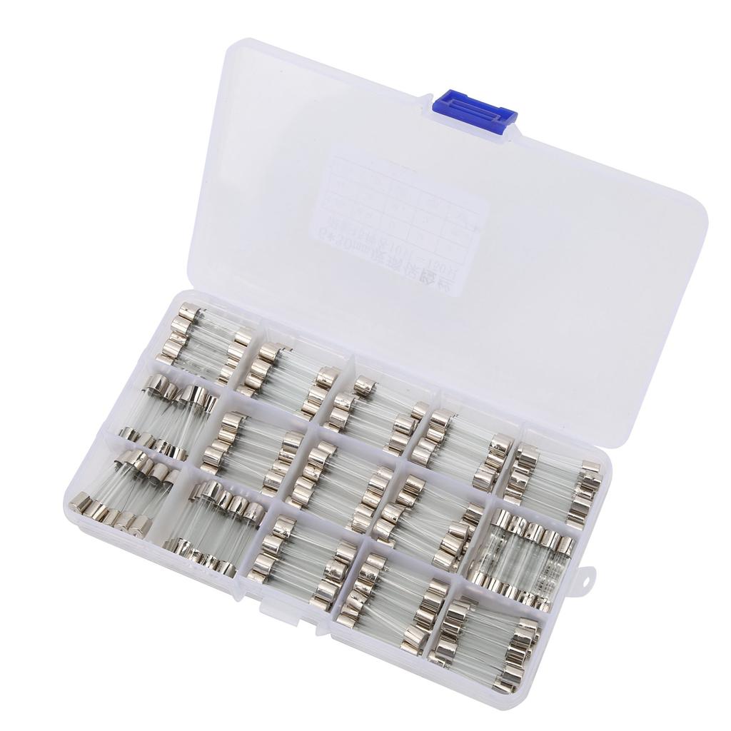 150Pcs Glass Fuse Protection Circuit Easily Use Tidy Specification Fast Fuse with Plastic Box
