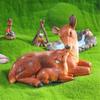 Mother and Baby Deer Resins Miniature Figurine Garden Yard Ornament Realistic Detail for Home Decors and Party Supplies