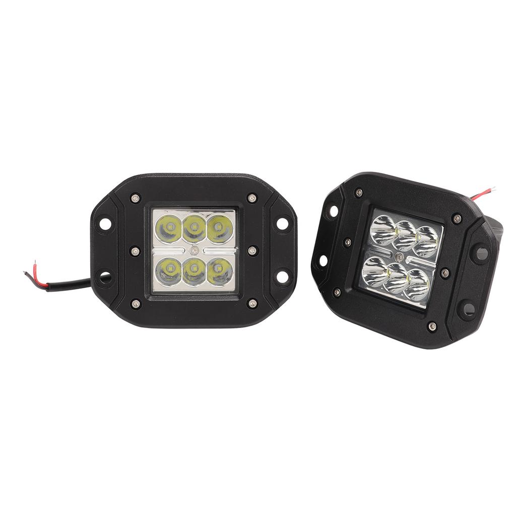 1 Pair DC 12‑24V Off Road LED Driving Headlights IP67 Waterproof 4W High Brightness Flood Light Pods Replacement for