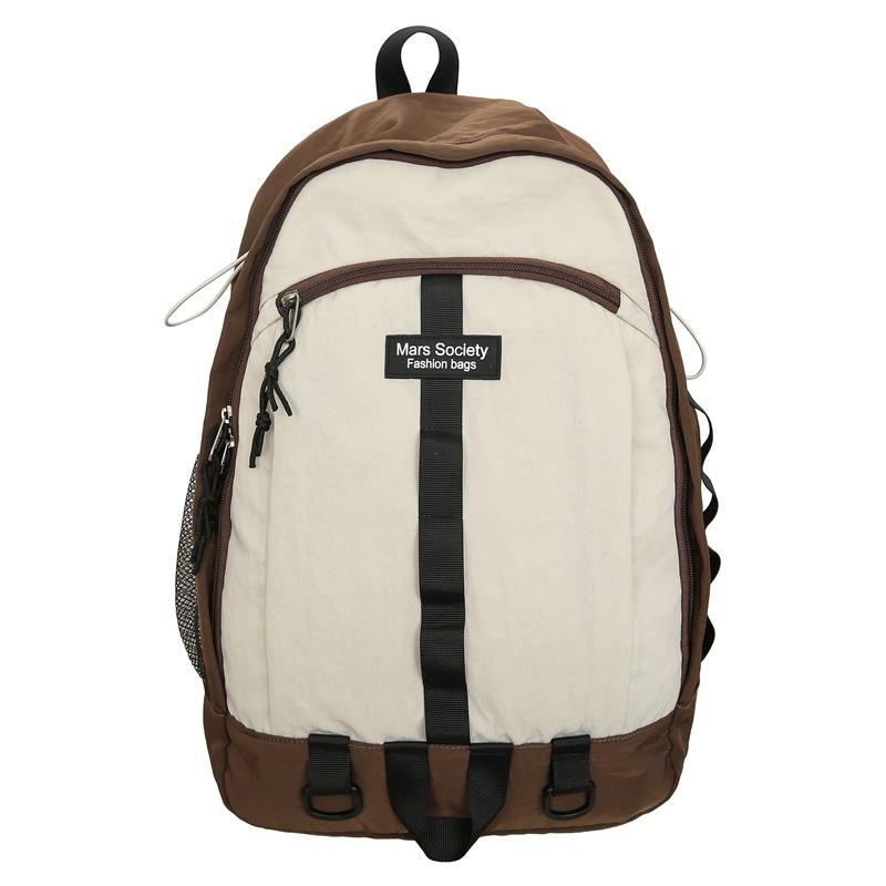 Damen Rucksack mit großem Fassungsvermögen Studentenschulranzen Herren Colorblock-Rucksack