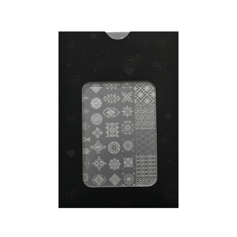 Рождественская Снежинка Дизайн Ногтей Штамповочная Пластина Инструмент из Нержавеющей Стали Для Украшения Ногтей Профессиональный Маникюрный Аксессуар 1