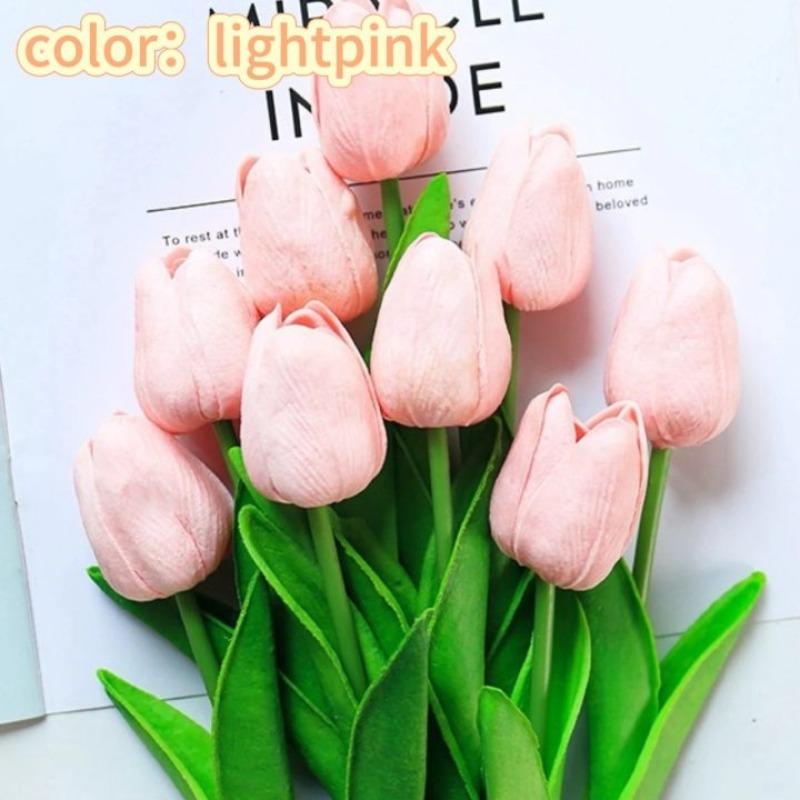 5/10Pc Premium Tulip Artificial Flowers, Real Touch Tulip Bouquet, Decorative for Wedding Home Party Christmas Candy Birthday