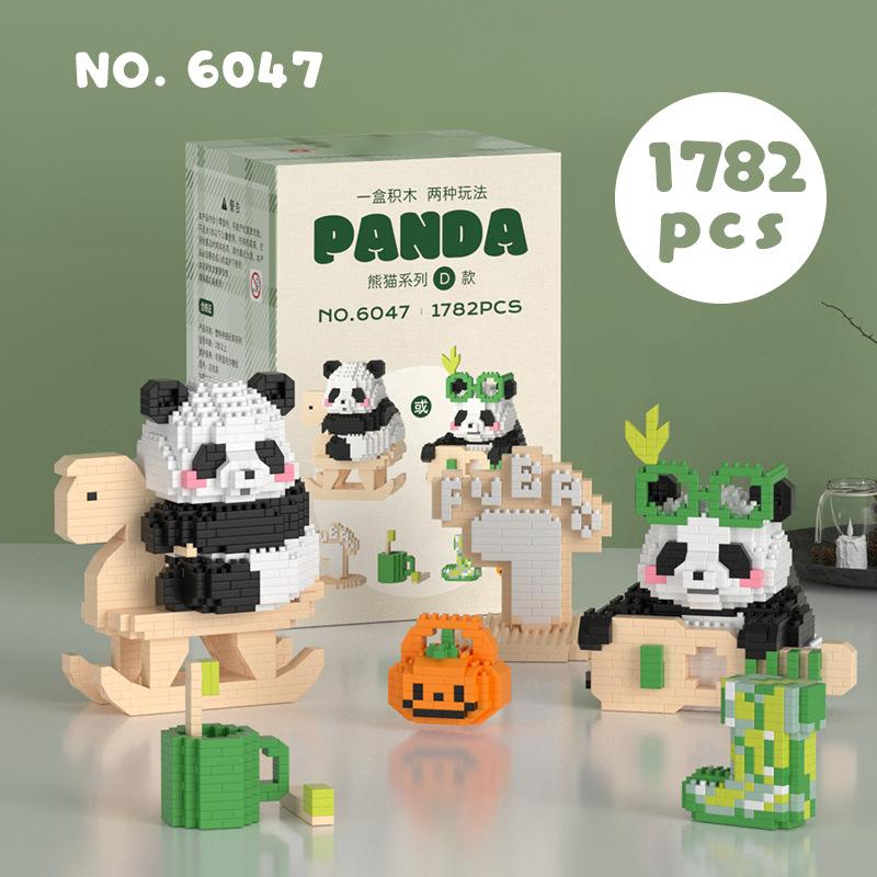 Panda Block Assembly Bricks Toys For Kids Girl Gift Creative Mini Block Micro Building Block for Adults Children Boy 6 To 8 Year