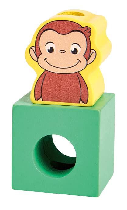 Witthart Curious George Wooden Building Block Train VG11