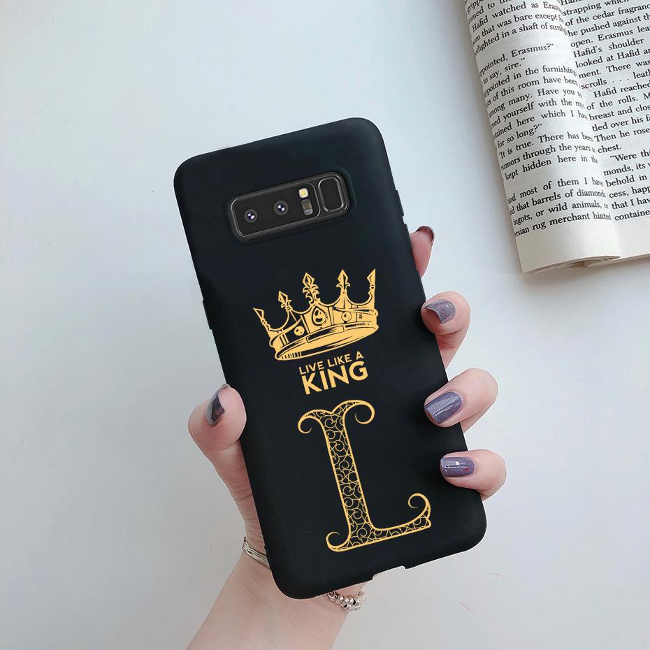 For Samsung Galaxy Note 8 Case Silicon Soft Cute Crown Letters Cover for Samsung Galaxy Note 8 Note8 SM-N950F Coque Capa fundas