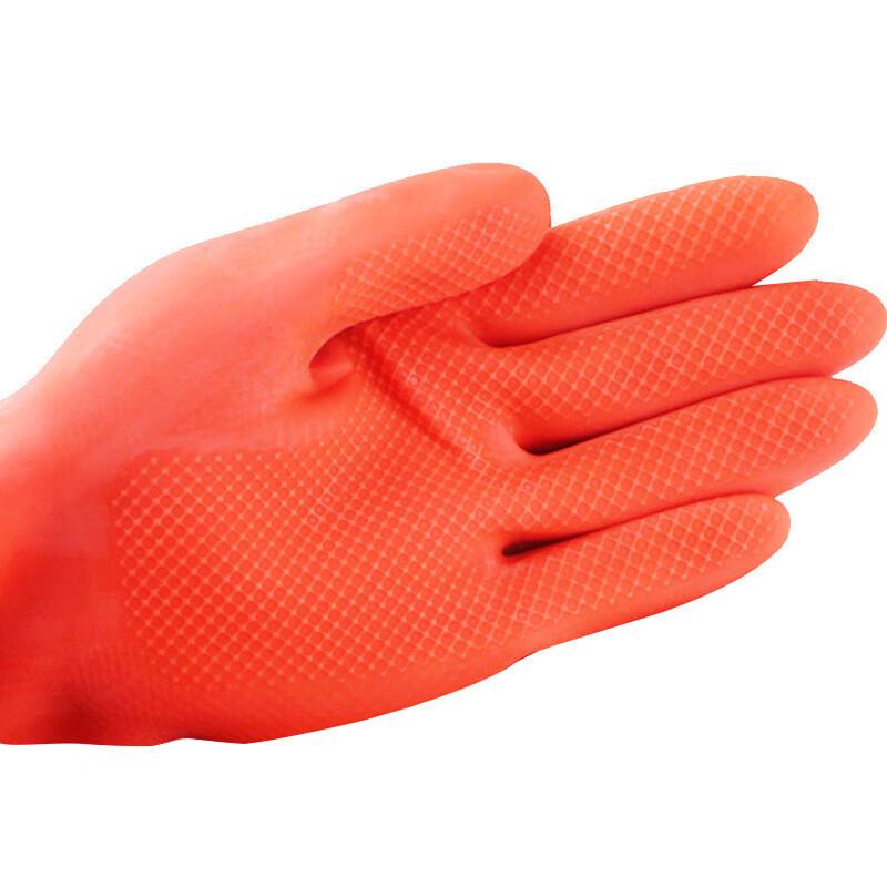 Liangjia Heavy-Duty Long Red Latex Work Gloves