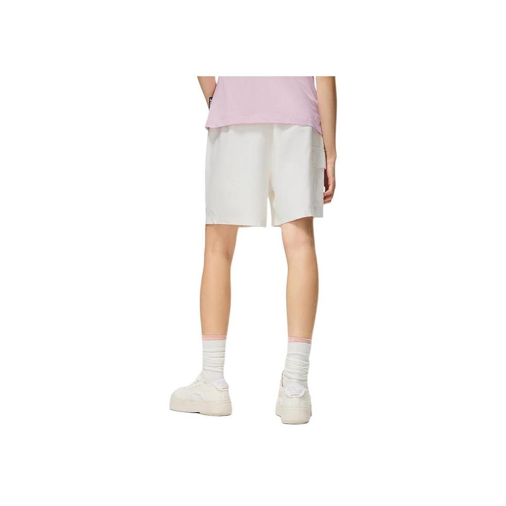 Li Ning X Disney Collaboration Zootopia Series Cartoon Embroidered Loose Mid-Rise Casual Shorts Women shorts Off-White AKST246-1