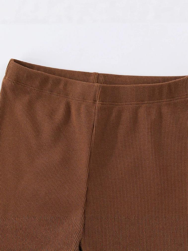 Girls' Spring & Autumn Micro-Flare Slim-Fit Stylish Leggings