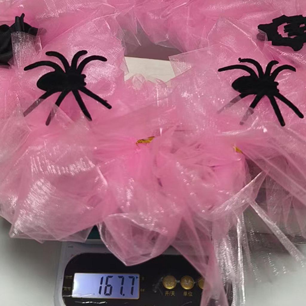 Halloween Mesh Spider Garland, Door Hanging Holiday Decoration Garland, Party Atmosphere Decoration Props