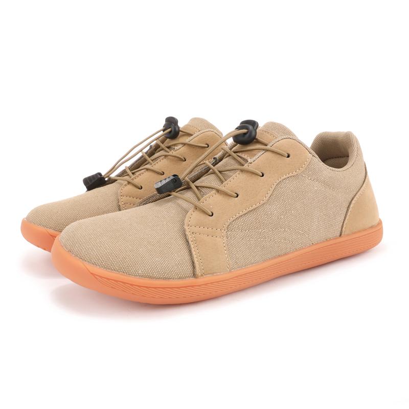 Unisex Barefoot Shoes Men Casual Canvas Shoes Wide Toe Minimalist Walking Shoes Slip On Zero Drop Sole Cross-Trainer Sneakers