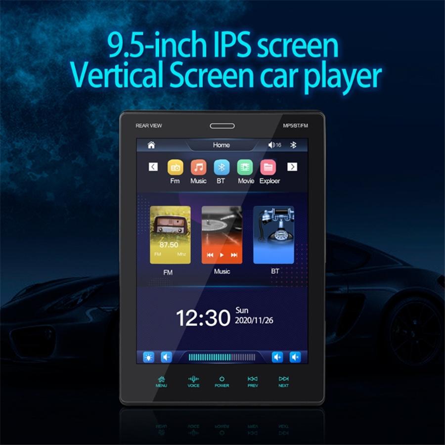 9.5" IPS Touch Screen Car Bluetooth Media Music Player FM Support Multi Language