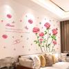 Self-adhesive Purple Lavender Butterfly Wall Decals DIY Floral Stickers for Coffee Shop Storefront Aesthetic Decoration