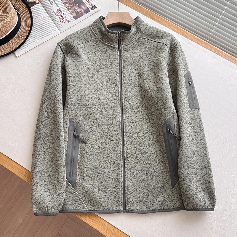 Warm Fleece Outdoor Mountain Style Stand-Up Collar Jacket for Couples
