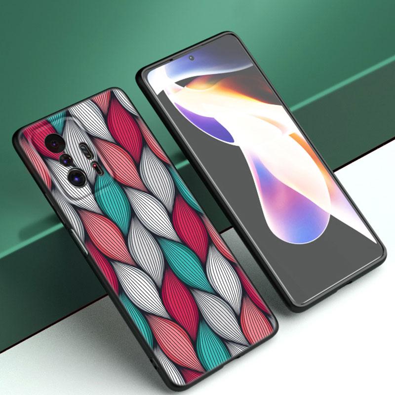 Ästhetische Afrikanische Wachs Fabic Telefon Fall Für Xiaomi Mi A2 8 9 SE Hinweis 10 10T 11 12 Lite 9T 11T 12S 12T Pro A3 6X 12X Schwarze Abdeckung