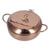 Stainless Steel Fryer with Thermometer 3.2L Non Stick   Frying Pot Kitchen Cookware Accessory