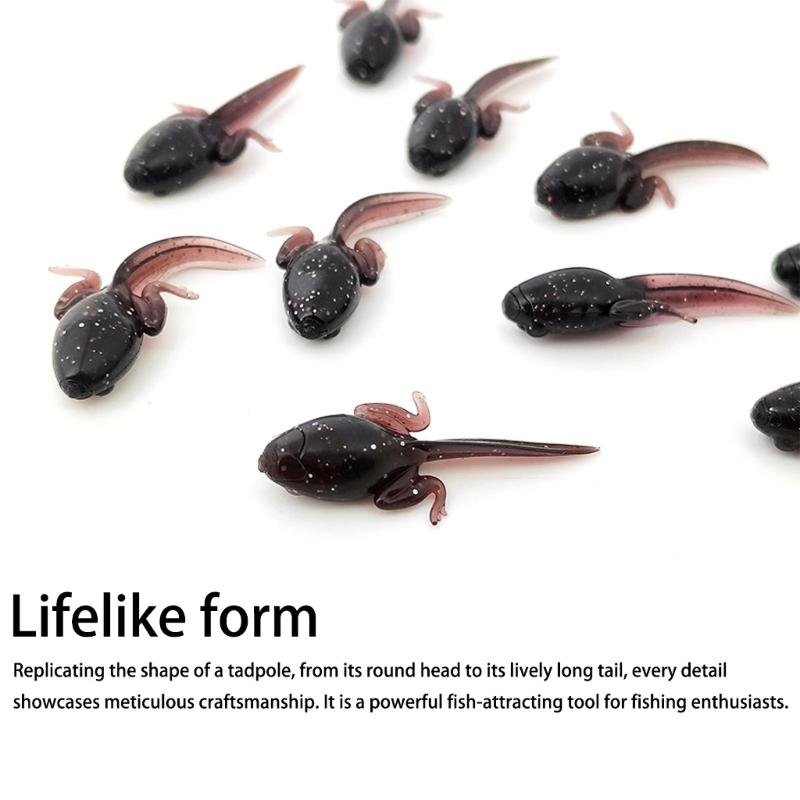 10pcs Tiny Baits Simulation Baits Realistic Artificial Baits Fishing Tackle Soft Fishing Lure with Hook