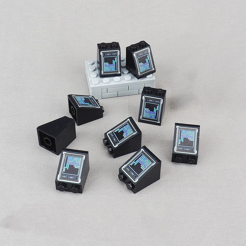 Non-Toxic Moc 10Pcs Printed 3678 Game Screen Pattern Building Blocks 3678Pb Russia Time House Decoration Bricks Particle Toy Children Gift