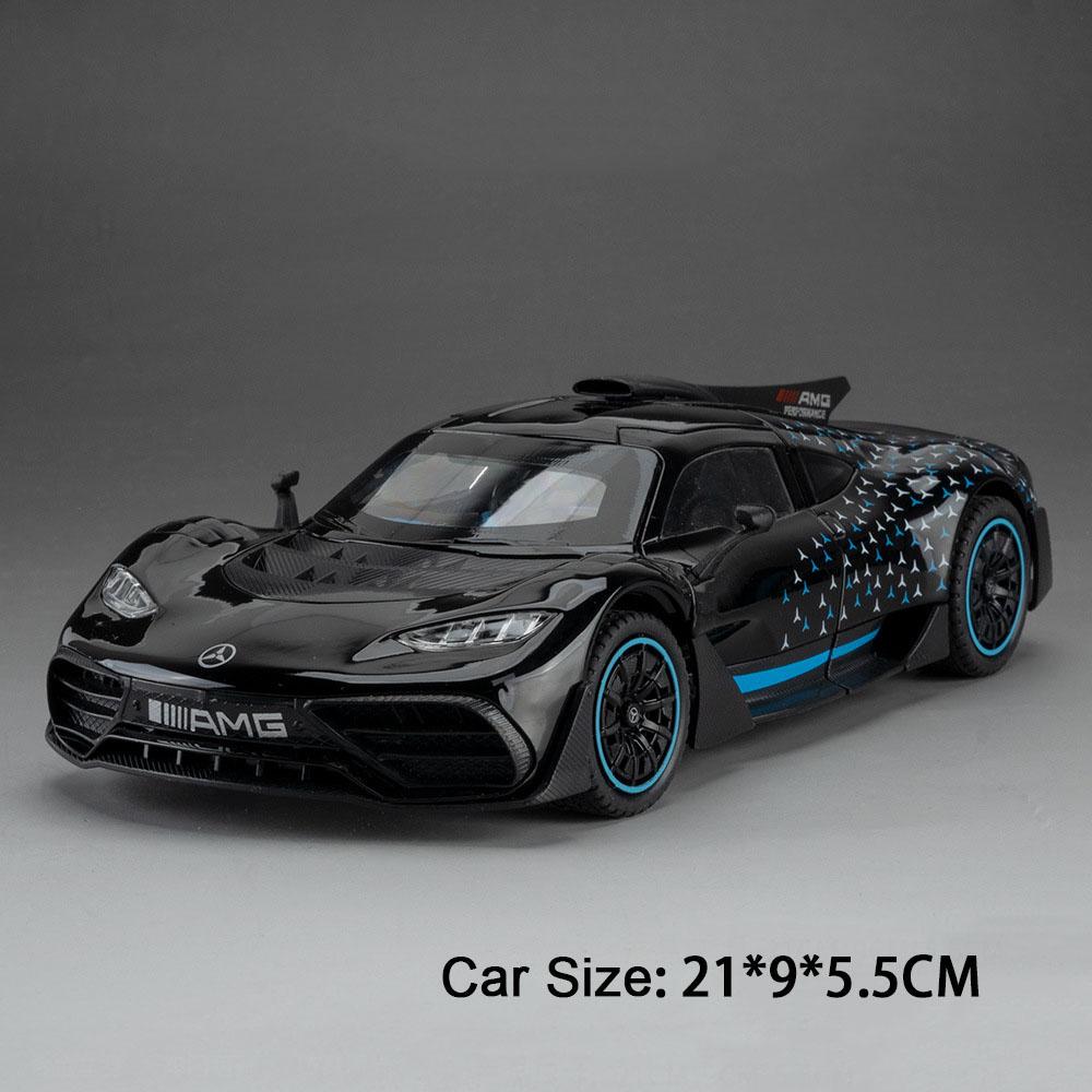 1:24 Scale ONE Sports Car Toy Model Light Music Pull Back Doors Opened Simulation Supercar Miniature Models Collection Gifts