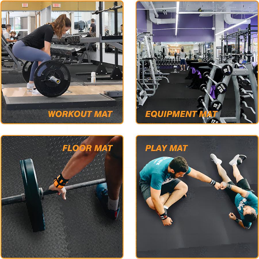 ½ Inch Home Gym Mat with EVA Foam Interlocking Tiles for MMA, Fitness, Gymnastics and Gym Protection, Floor Liner