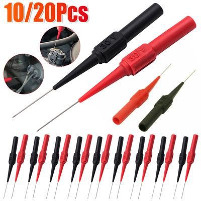 10-20pc 30V Car Tip Probes Diagnostic Tools Auto 0.7MM Multimeter Test Leads Extention Back Piercing Needle Tip Mechanical Tools