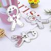 Creative cartoon cute bottle opener gingerbread man shape metal wine opener small gift