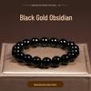 Super God Shine Black Obsidian Bracelet 6-18mm for Men and Women