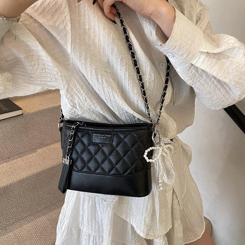 IELGY Ladies Messenger Bag Diamond Chain All-Match Stray Bag No Pendant