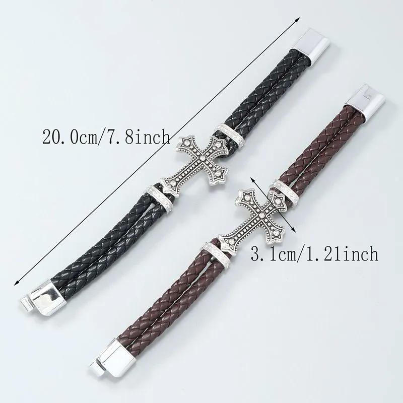 New Accessories Simple Cross Bracelet Men's Jewelry Magnet Buckle Bracelet