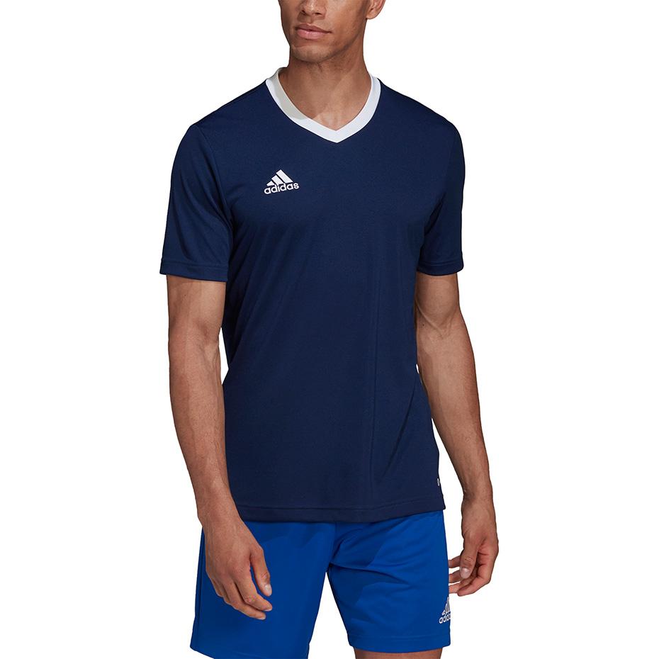 Y9913 adidas Herren Entrada 22 Trikot AEROREADY Fußball T-Shirt Dunkelblau XL