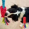 Dog Toys for Aggressive Chewers Soft Plush Pulling Rope Pet Toy with Durable Handle - Interactive Chew Toy for Fun Play, Teeth Cleaning
