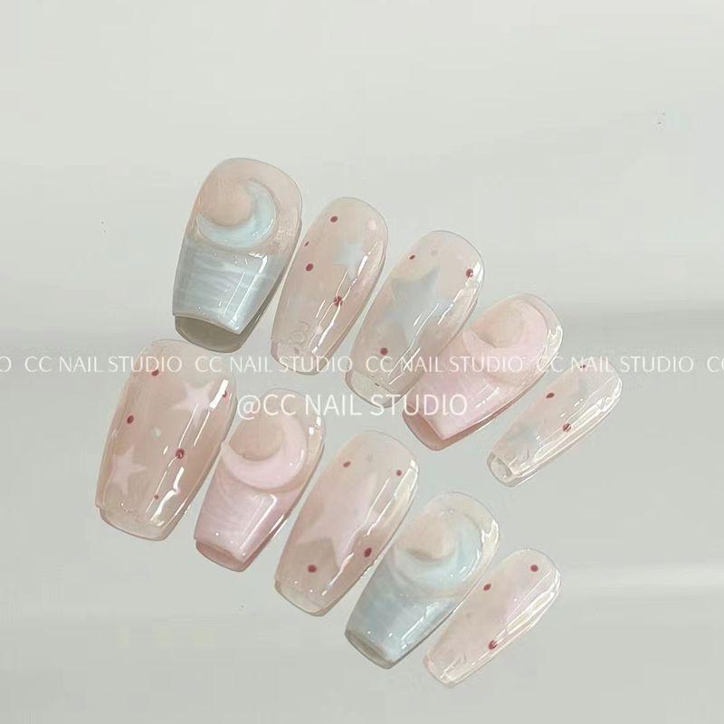

Young Adult Heart Stickers Cute Nail Stickers Fresh Fake Nails Lucky Childlike Young Adult Handmade Wear Armor