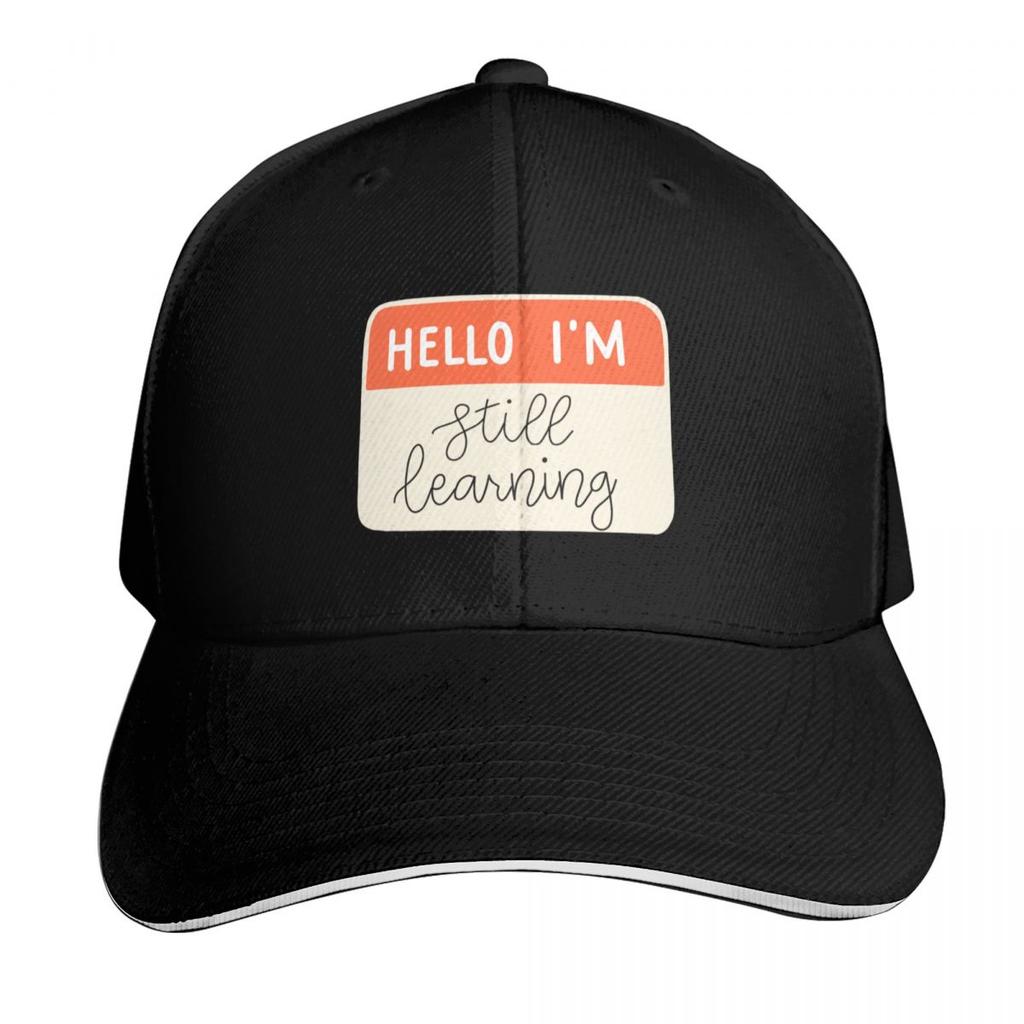 Hello ImStill Learning The Peach Fuzz Baseball Cap New In The Hat black designer cap Girl Unisexs