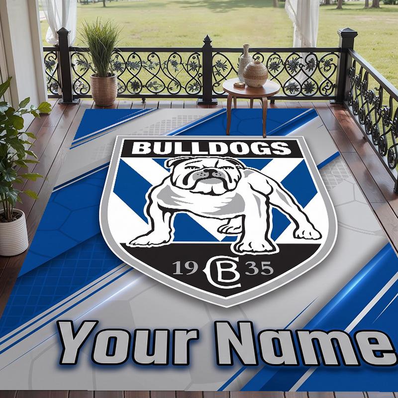 Custom Text Printed Rug Canterbury-Bankstown Bulldogs Non Slip Floor Carpet For Home Room Decor