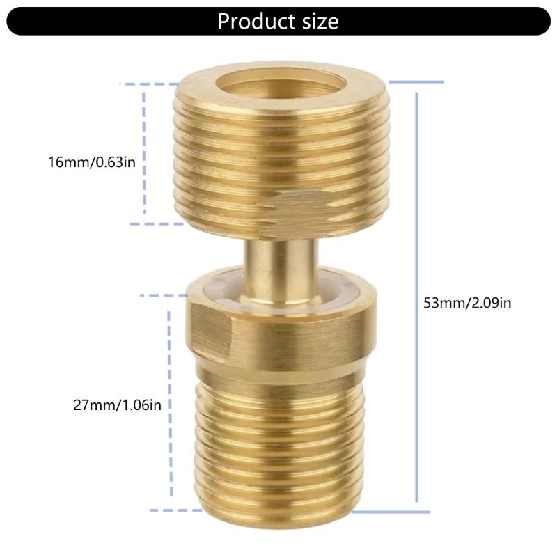 Strong Brass Thread Nipples Adapters Angle Adjustment Shower Faucet Adapters Simple Installs for Valves Connection