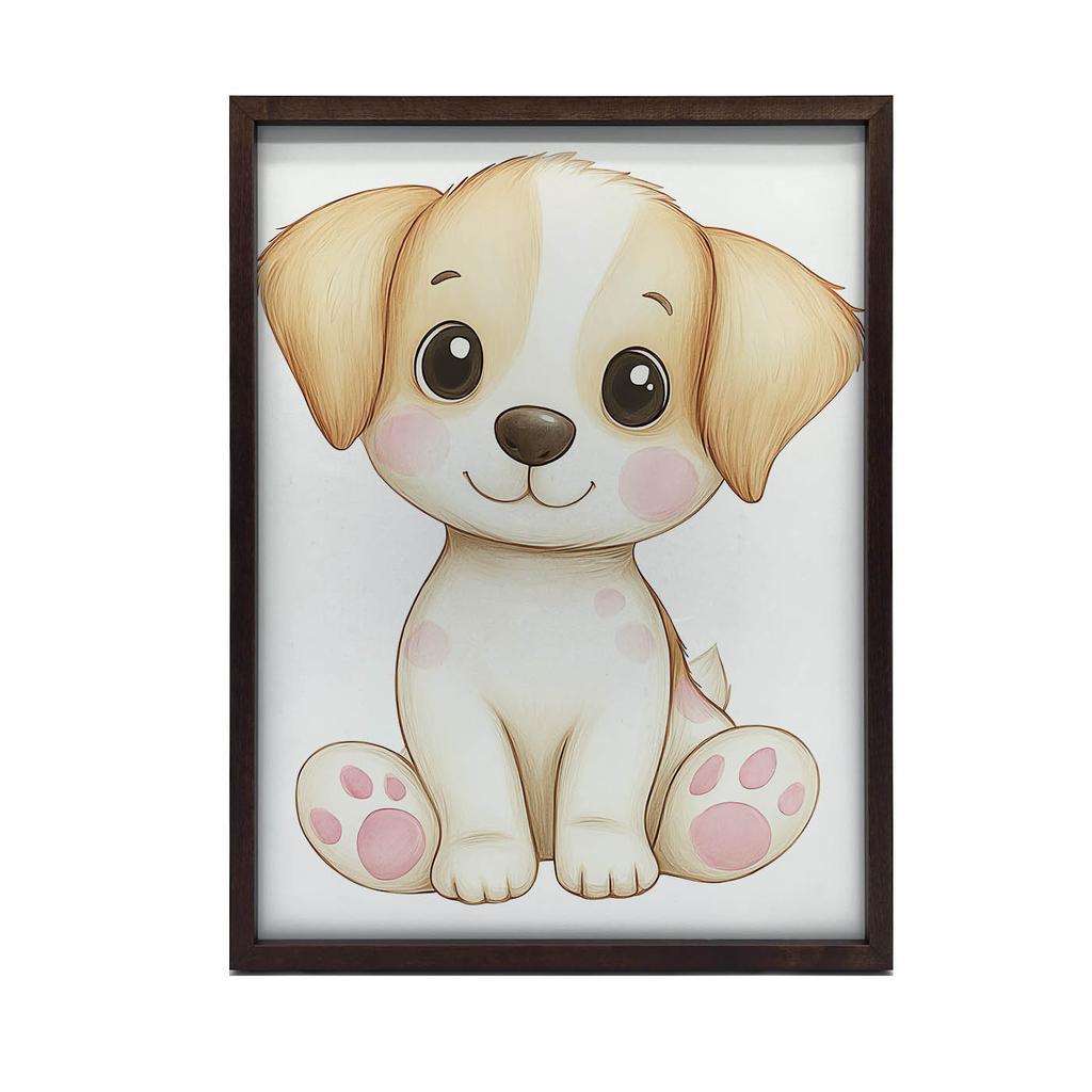 Plakat Uroczy Szczeniak W Bieli Plakat Uroczy Szczeniak W Bieli, 40X50 Cm, Rama Aluminiowa Czarna, Papier Matowy 230 Gsm