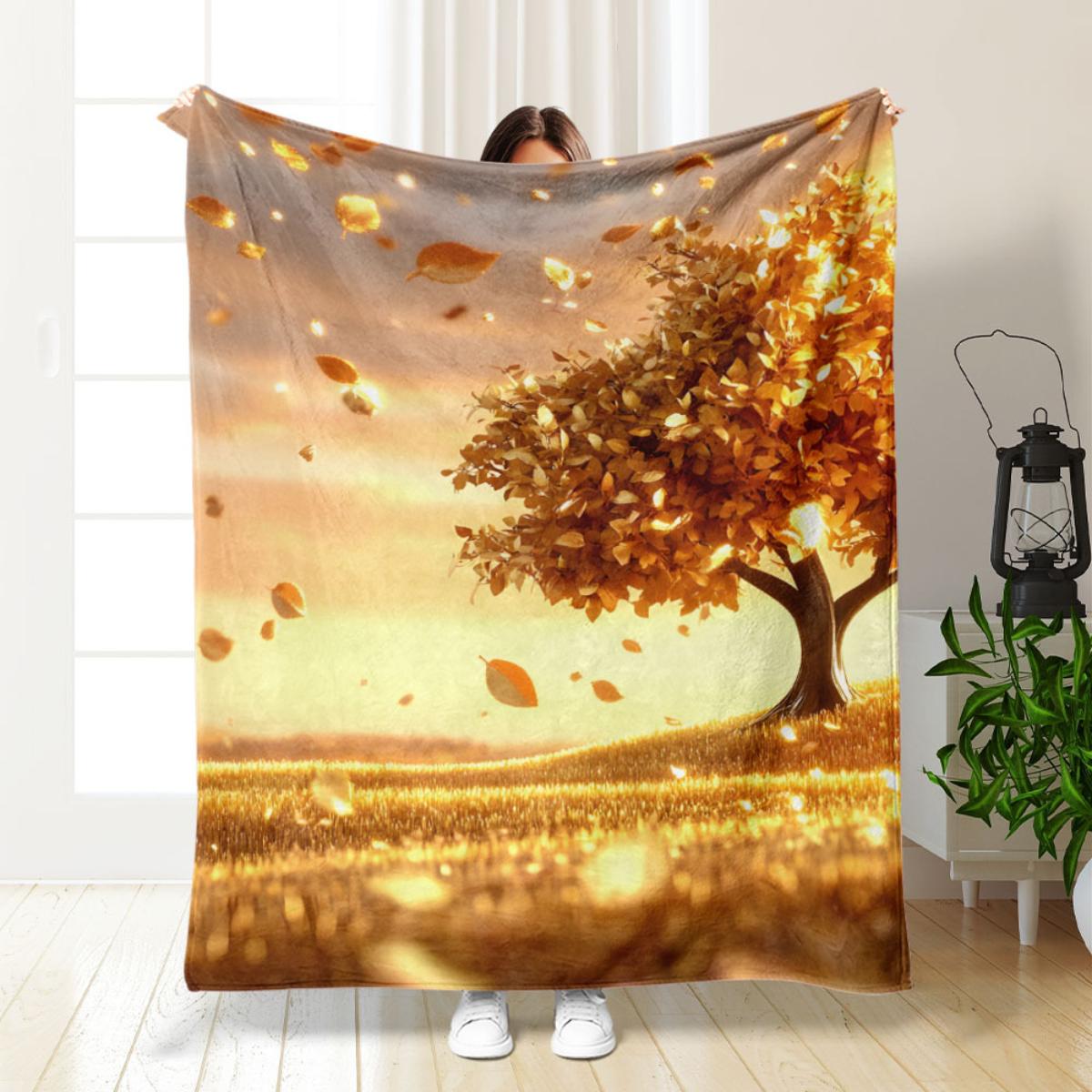 

1 wood print flannel blanket warm and soft perfect for sofas beds living rooms offices and travel Christmas 75x100cm