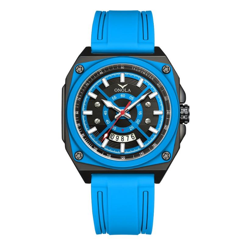 

Топ Бренд Han Feng Мода Квадратные Мужские Часы Кварцевые Водонепроницаемые Ремешок Люминесцентный Календарь Мужские Наручные Часы