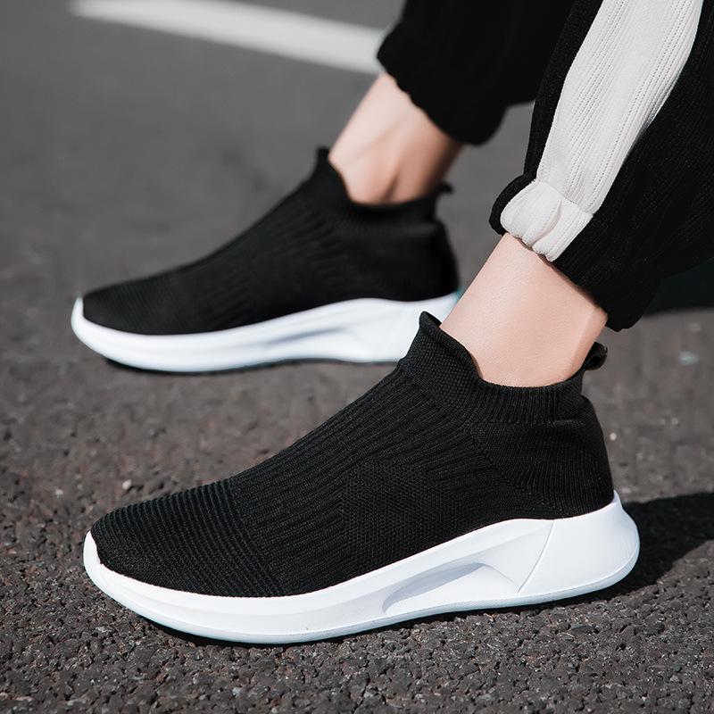 2023 Men's Lightweight Fly-Knit Sock Sneakers: Breathable, Slip-On, Casual Sports Shoes for Spring and Summer