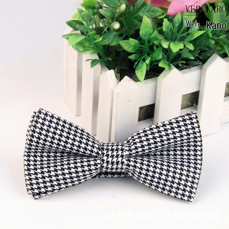 Wielokolorowa żakardowa w 100% bawełniana muszka biznesowa i casualowa