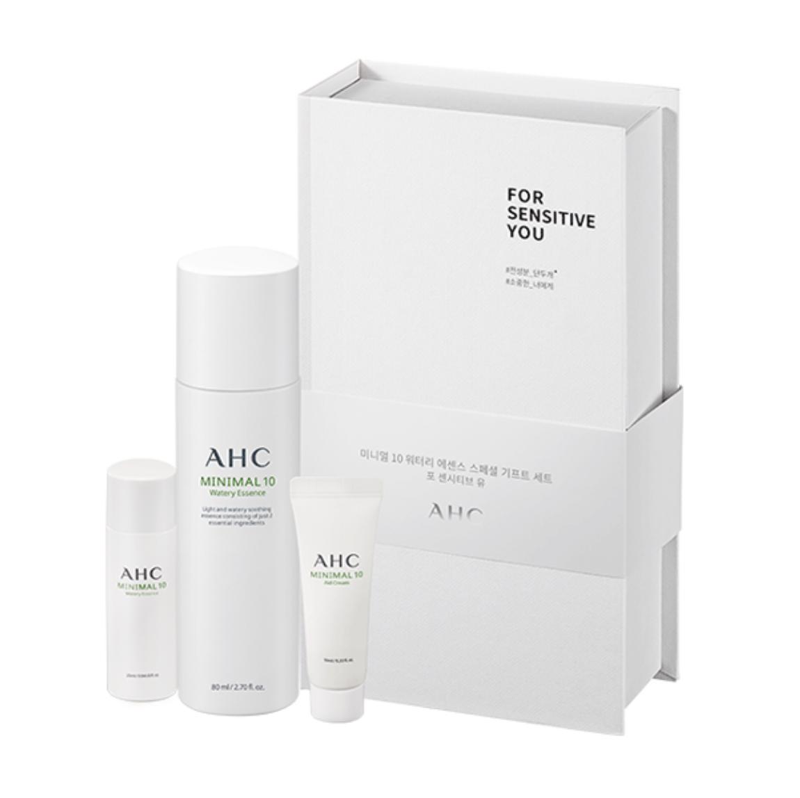 

AHC Minimal 10 Watery Essence Special Set (Essence 80ml + 25ml + Cream 10ml) 98% экстракт центеллы / Гипоаллергенный натуральный продукт